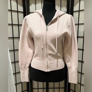 Pink Republic DUSTY ROSE ZIPPER FRONT CARDIGAN HOODIE, SIZE M: